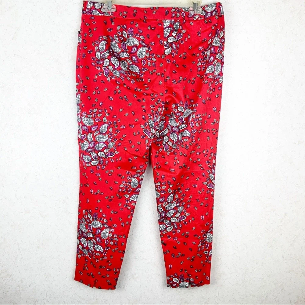 Jones New York stretch paisley ankle pants - Picture 5 of 9
